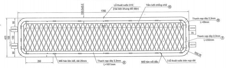 Thiết kế tấm lưới chống chói Việt Xuân sản xuất